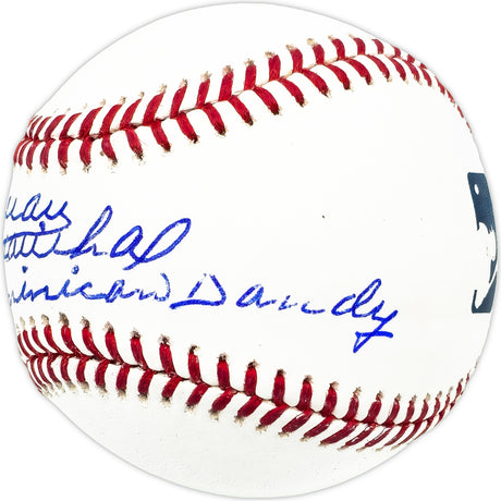 Juan Marichal Autographed Official MLB Baseball San Francisco Giants "Dominican Dandy" Beckett BAS Witness #W743401
