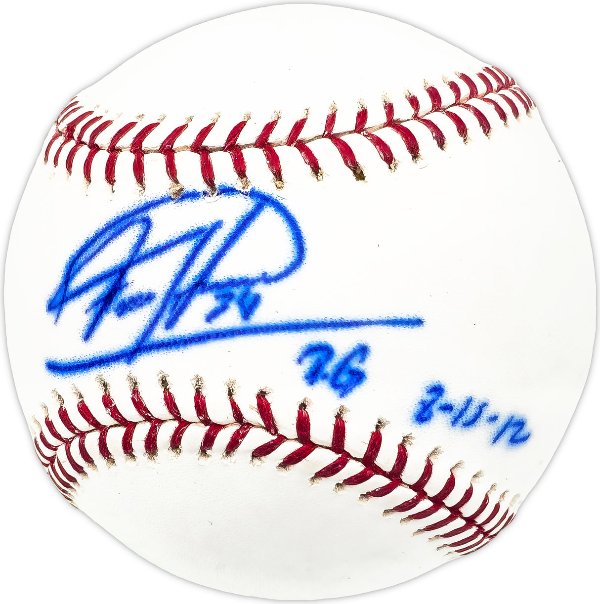 Felix Hernandez Autographed Official MLB Baseball Seattle Mariners "PG 8-15-12" PSA/DNA #4A52883