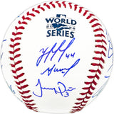 2022 World Series Champion Houston Astros Team Signed Autographed Official 2022 World Series Logo MLB Baseball With 21 Signatures Including Jose Altuve & Yordan Alvarez Beckett BAS Witness #WX88123
