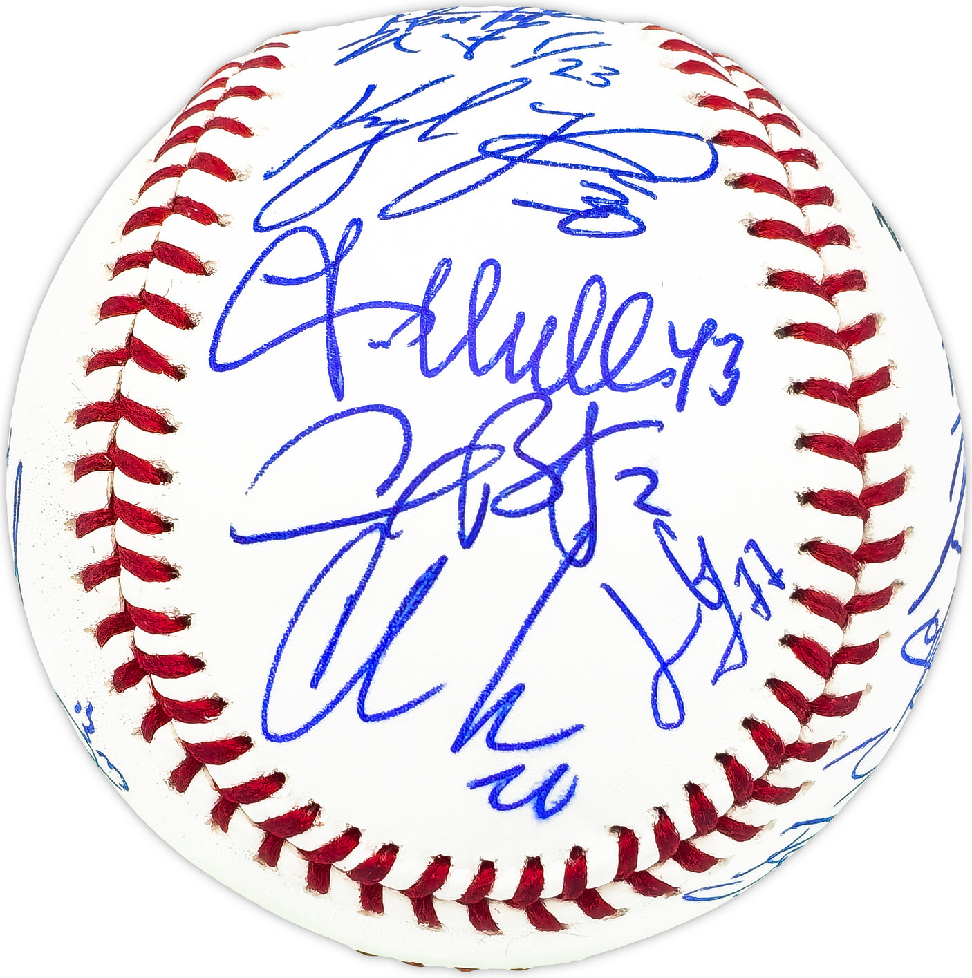 2022 World Series Champion Houston Astros Team Signed Autographed Official 2022 World Series Logo MLB Baseball With 21 Signatures Including Jose Altuve & Yordan Alvarez Beckett BAS Witness #WX88123