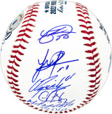 2022 World Series Champion Houston Astros Team Signed Autographed Official 2022 World Series Logo MLB Baseball With 21 Signatures Including Jose Altuve & Yordan Alvarez Beckett BAS Witness #WX88123