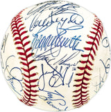 1994 Los Angeles Dodgers Team Autographed Official NL Baseball With 25 Signatures Including Pedro Martinez & Mike Piazza Beckett BAS #AC98344