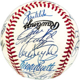1994 Los Angeles Dodgers Team Autographed Official NL Baseball With 25 Signatures Including Pedro Martinez & Mike Piazza Beckett BAS #AC98344