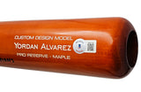 Yordan Alvarez Autographed Orange & Blue Victus Player Model Bat Houston Astros "2022 WS Champions" Beckett BAS Witness Stock #215389