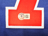 Chicago Cubs Dansby Swanson Autographed Blue Nike Jersey Size L Beckett BAS QR Stock #215513