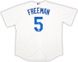 Los Angeles Dodgers Freddie Freeman Autographed White Nike Jersey Size XL Beckett Witnessed Stock #215516