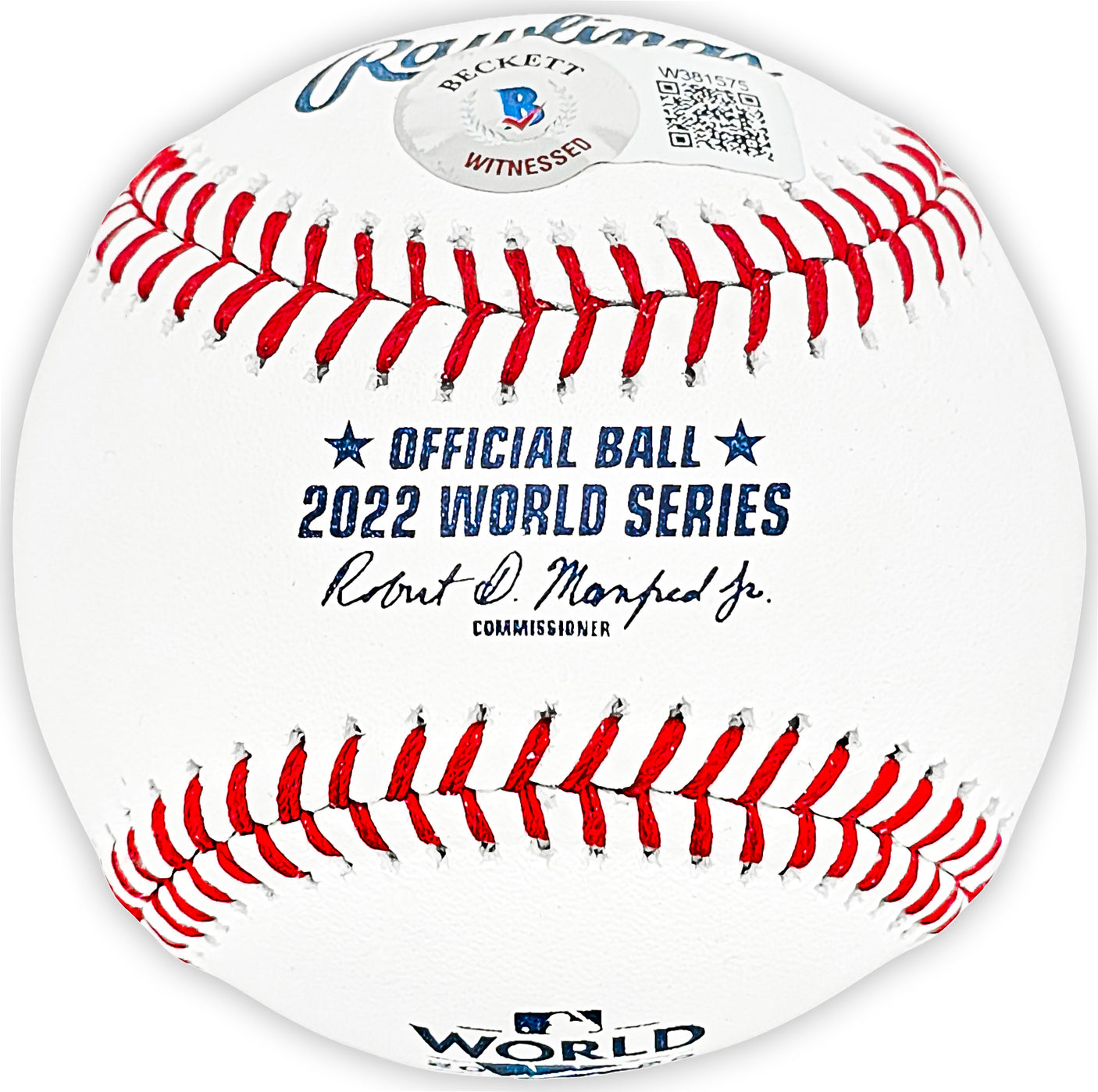 Yordan Alvarez Autographed Official 2022 World Series MLB Baseball Houston Astros "2022 WS Winning 3-Run HR" Beckett BAS Witness Stock #215397
