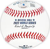 Yordan Alvarez Autographed Official 2022 World Series MLB Baseball Houston Astros "2022 WS Winning 3-Run HR" Beckett BAS Witness Stock #215397