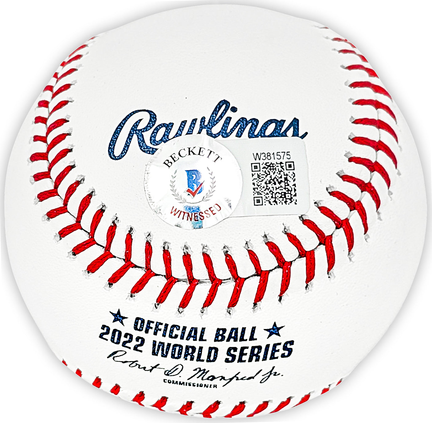 Yordan Alvarez Autographed Official 2022 World Series MLB Baseball Houston Astros "2022 WS Winning 3-Run HR" Beckett BAS Witness Stock #215397