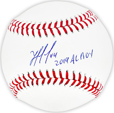 Yordan Alvarez Autographed Official MLB Baseball Houston Astros "2019 AL ROY" Beckett BAS Witness Stock #215398