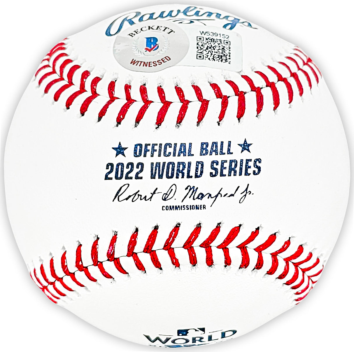Framber Valdez Autographed Official 2022 World Series MLB Baseball Houston Astros Beckett BAS Witness Stock #215403