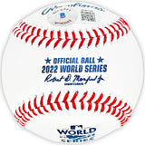 Martin Maldonado Autographed Official 2022 World Series MLB Baseball Houston Astros Beckett BAS Witness Stock #215404