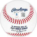 Martin Maldonado Autographed Official 2022 World Series MLB Baseball Houston Astros "2022 WS Champions" Beckett BAS Witness Stock #215405