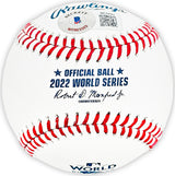 Hector Neris Autographed Official 2022 World Series MLB Baseball Houston Astros Beckett BAS Witness Stock #215406