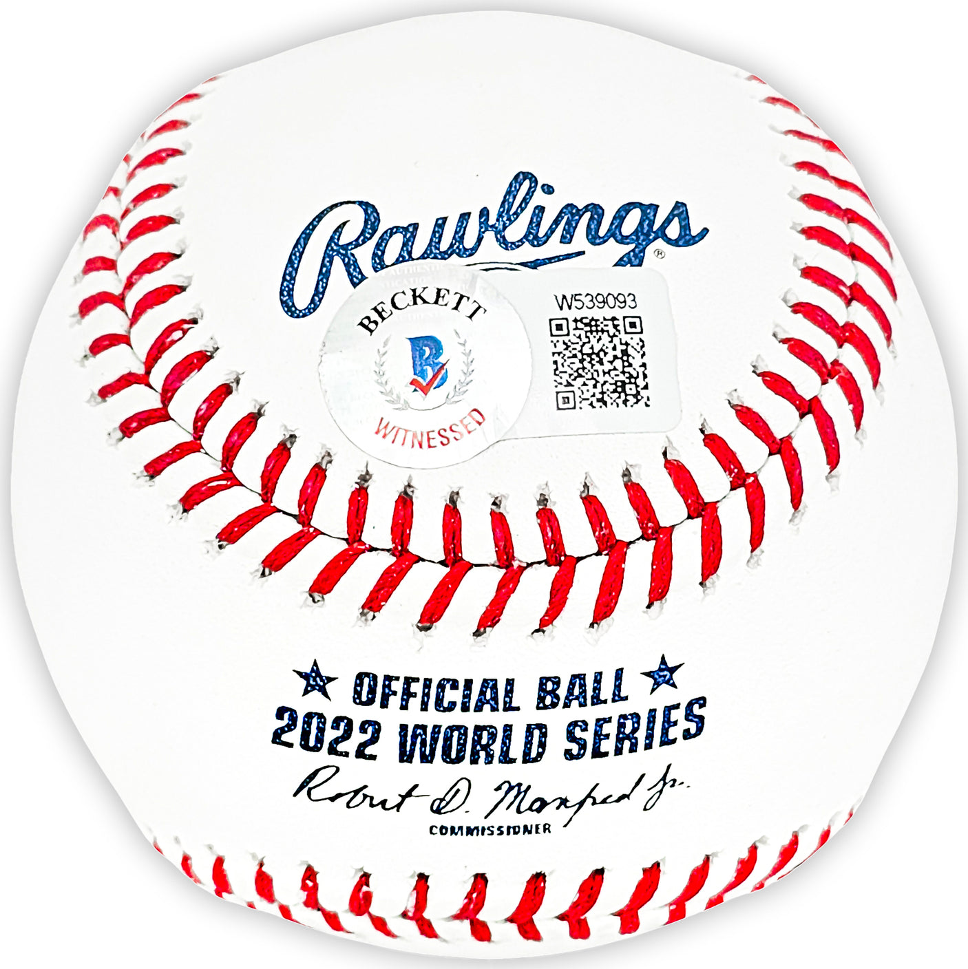 Hector Neris Autographed Official 2022 World Series MLB Baseball Houston Astros Beckett BAS Witness Stock #215406