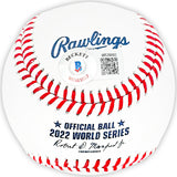 Hector Neris Autographed Official 2022 World Series MLB Baseball Houston Astros Beckett BAS Witness Stock #215406