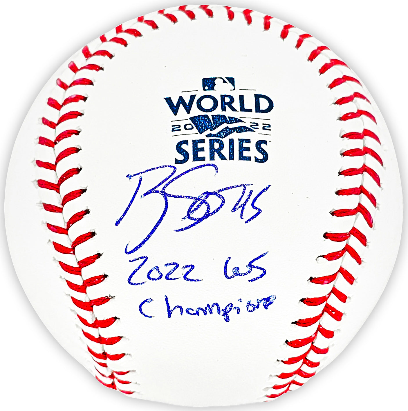 Ryne Stanek Autographed Official 2022 World Series MLB Baseball Houston Astros "2022 WS Champions" Beckett BAS Witness Stock #215409