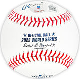 Ryne Stanek Autographed Official 2022 World Series MLB Baseball Houston Astros "2022 WS Champions" Beckett BAS Witness Stock #215409