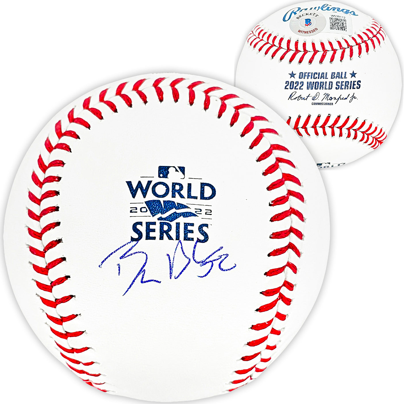 Bryan Abreu Autographed Official 2022 World Series MLB Baseball Houston Astros Beckett BAS Witness Stock #215410