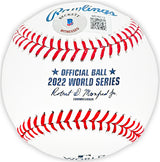 Bryan Abreu Autographed Official 2022 World Series MLB Baseball Houston Astros Beckett BAS Witness Stock #215410