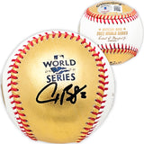 Alex Bregman Autographed Official 2022 Gold World Series Gold MLB Baseball Houston Astros Beckett BAS Witness Stock #215394