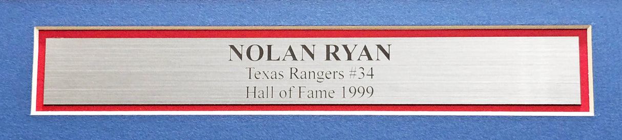 Texas Rangers Nolan Ryan Autographed Framed White Nike Cooperstown Authentic Collection Jersey Beckett BAS QR Stock #214098