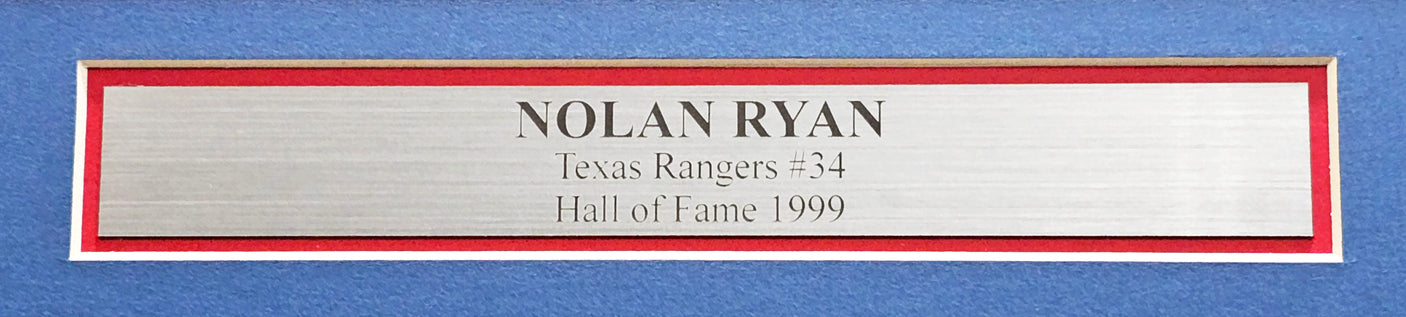 Texas Rangers Nolan Ryan Autographed Framed White Nike Cooperstown Authentic Collection Jersey Beckett BAS QR Stock #214098
