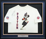 Walter Payton Autographed Framed Pro Football Hall of Fame White T-Shirt Chicago Bears "34" JSA #LL59012