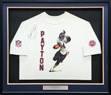 Walter Payton Autographed Framed Pro Football Hall of Fame White T-Shirt Chicago Bears "34" JSA #LL59012