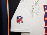 Walter Payton Autographed Framed Pro Football Hall of Fame White T-Shirt Chicago Bears "34" JSA #LL59012