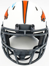 Russell Wilson Autographed Denver Broncos Lunar Eclipse White Speed Mini Helmet Fanatics Holo Stock #227947