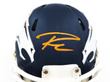 Russell Wilson Autographed Denver Broncos AMP Blue Speed Mini Helmet Fanatics Holo Stock #227948