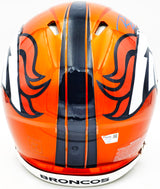 Russell Wilson Autographed Denver Broncos Flash Orange Full Size Authentic Speed Helmet Fanatics Holo Stock #227928