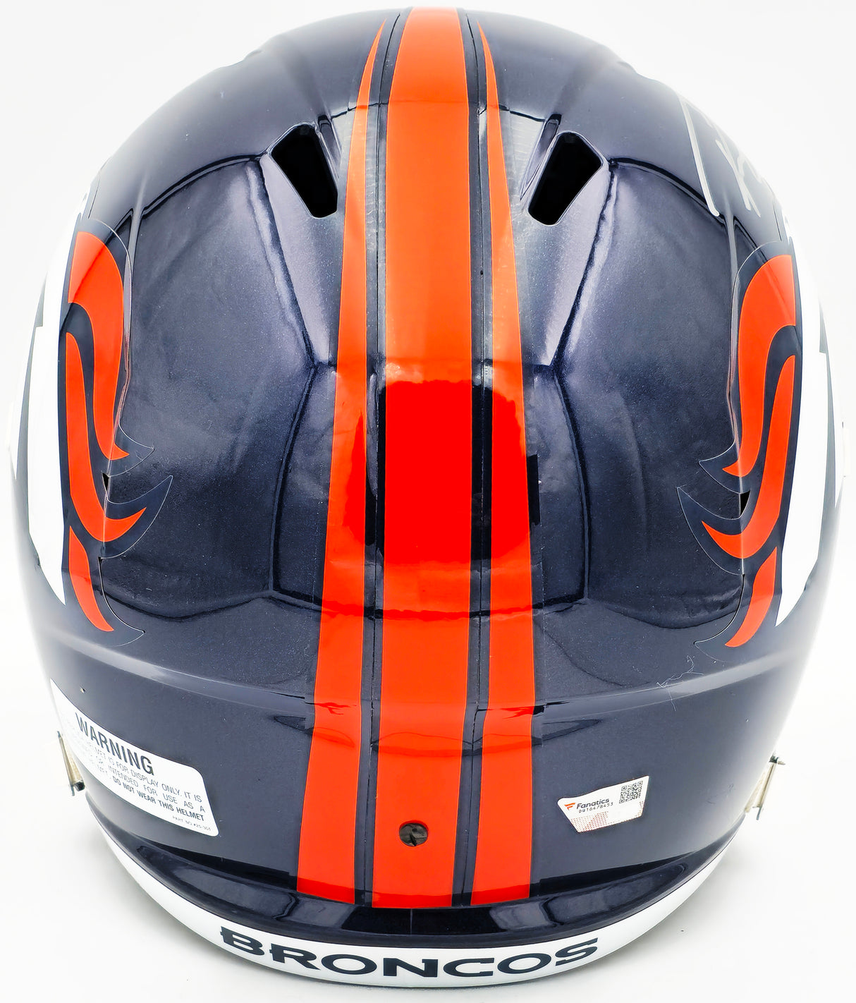 Russell Wilson Autographed Denver Broncos Blue Full Size Replica Speed Helmet Fanatics Holo Stock #227939