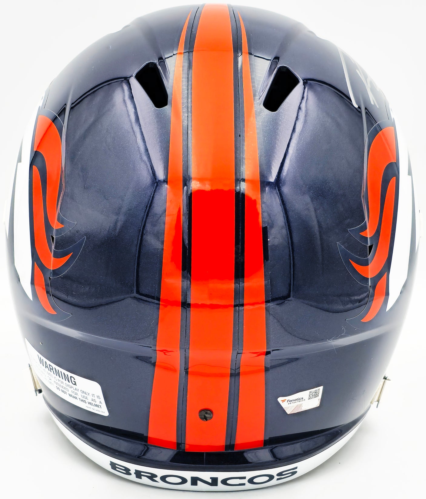 Russell Wilson Autographed Denver Broncos Blue Full Size Replica Speed Helmet Fanatics Holo Stock #227939