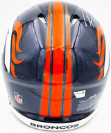 Russell Wilson Autographed Denver Broncos Blue Full Size Authentic Speed Helmet Fanatics Holo Stock #227927