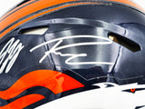 Russell Wilson & Jerry Jeudy Autographed Denver Broncos Blue Full Size Authentic Speed Helmet Fanatics Holo Stock #227926