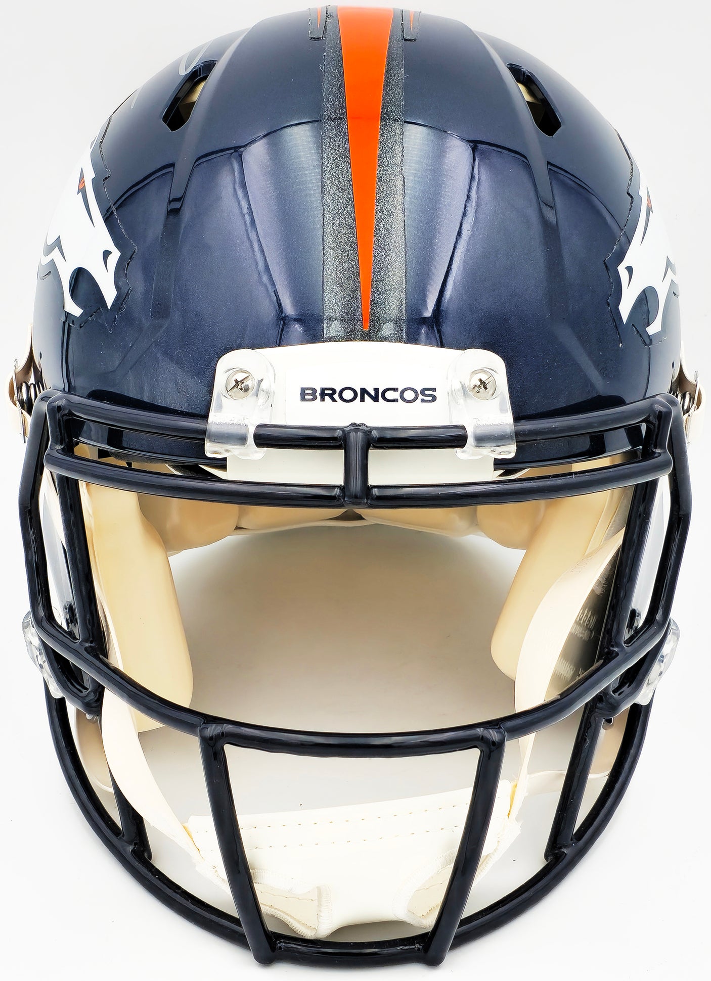 Russell Wilson & Jerry Jeudy Autographed Denver Broncos Blue Full Size Authentic Speed Helmet Fanatics Holo Stock #227926