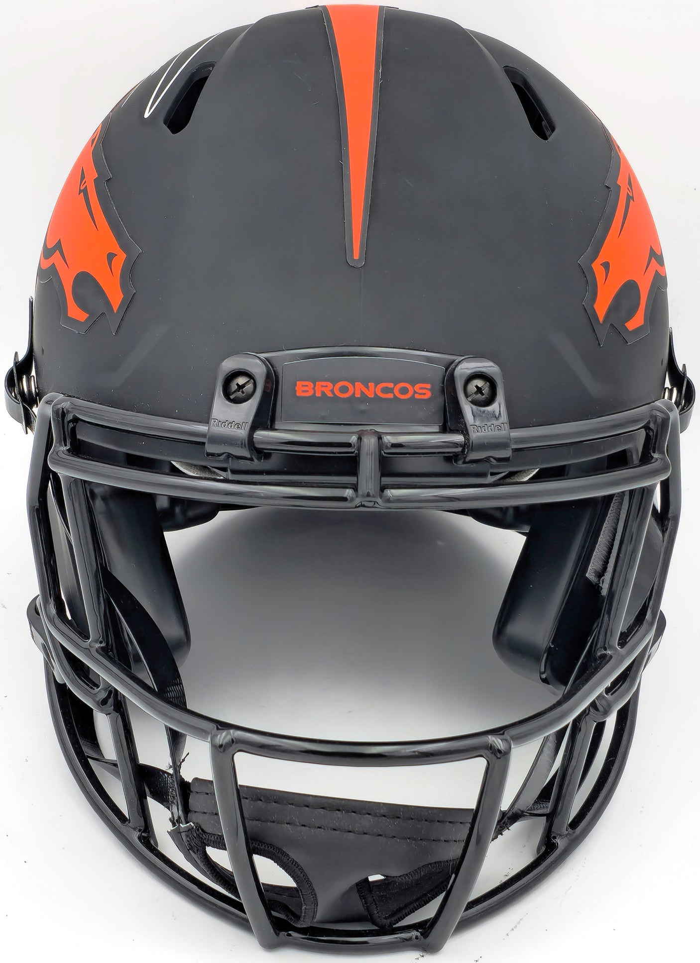 Russell Wilson Autographed Denver Broncos Eclipse Black Full Size Authentic Speed Helmet Fanatics Holo Stock #227932