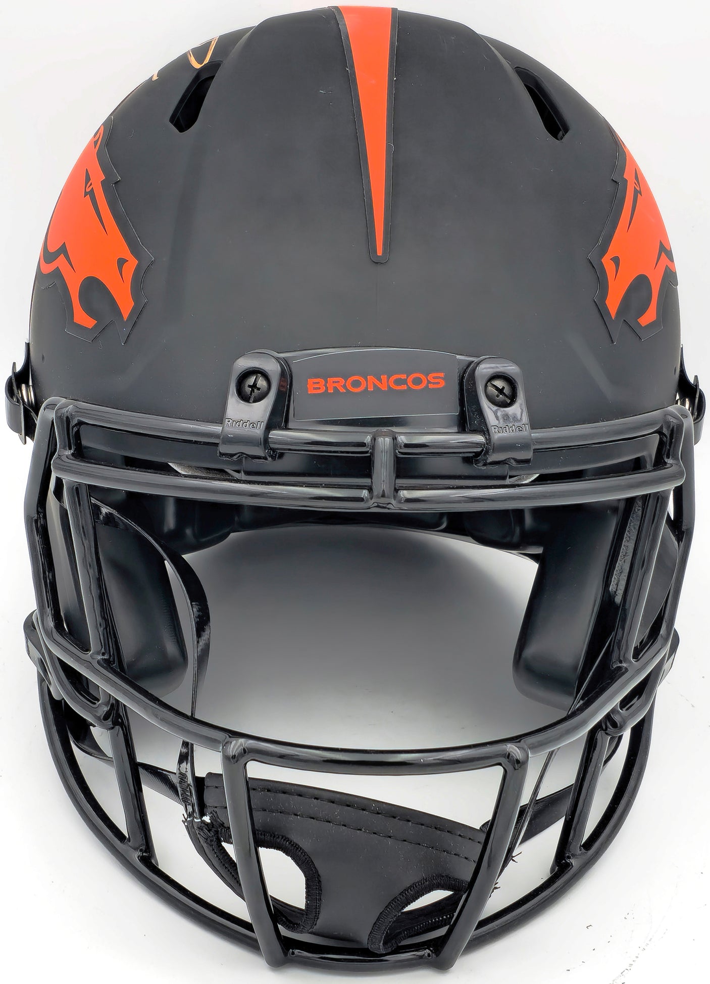 Russell Wilson Autographed Denver Broncos Eclipse Black Full Size Authentic Speed Helmet Fanatics Holo Stock #227931