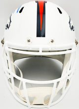 Russell Wilson Autographed Denver Broncos Flat Matte White Full Size Replica Speed Helmet Fanatics Holo Stock #227944