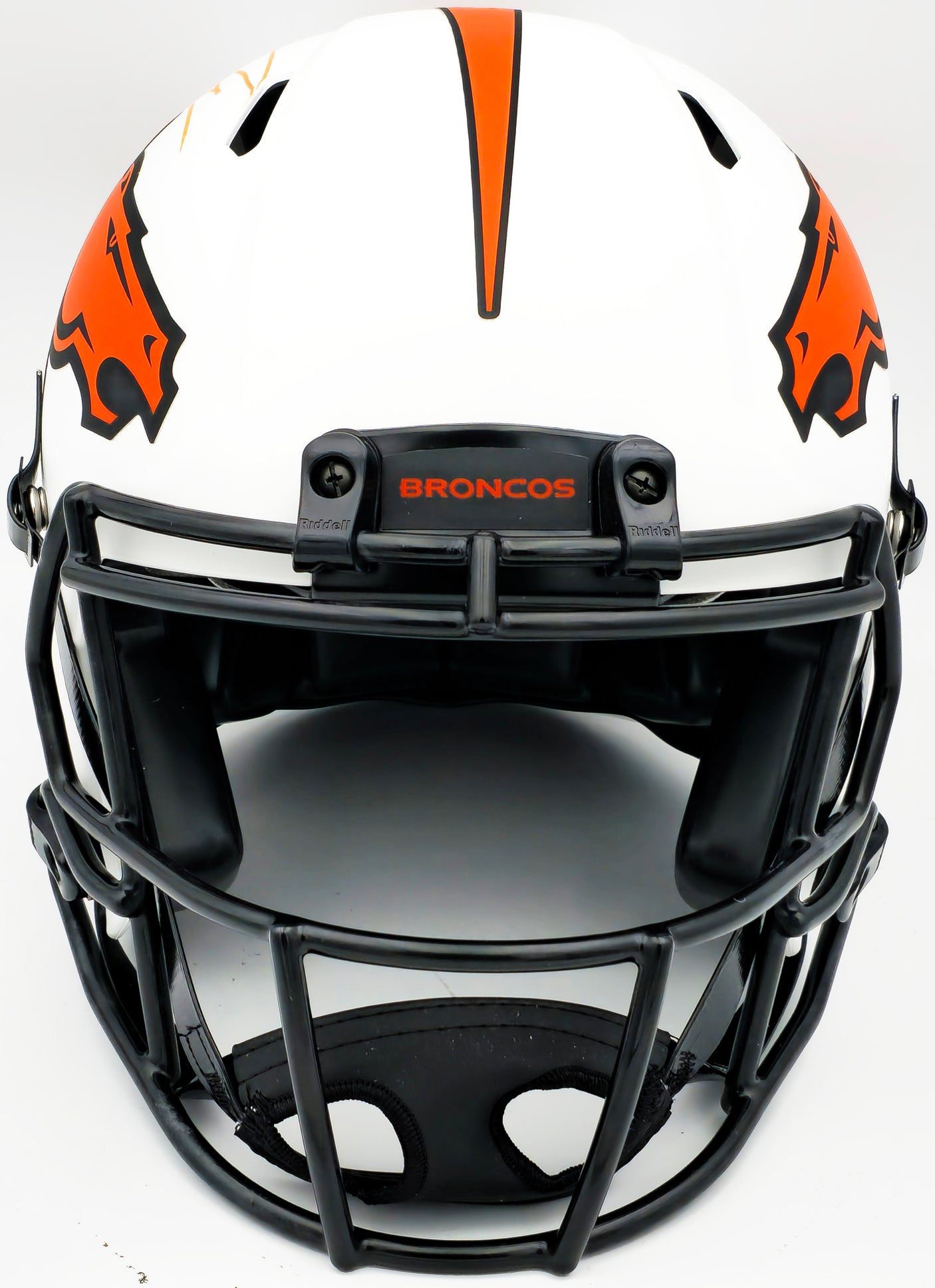 Russell Wilson Autographed Denver Broncos Lunar Eclipse White Full Size Authentic Speed Helmet Fanatics Holo Stock #227936