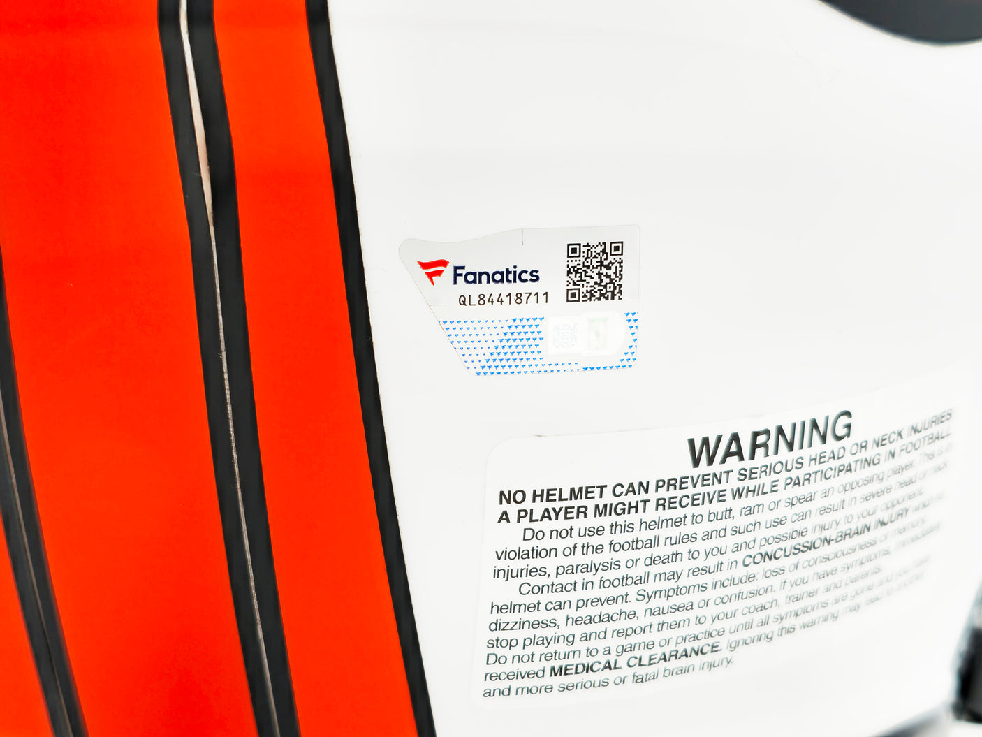 Russell Wilson Autographed Denver Broncos Lunar Eclipse White Full Size Authentic Speed Helmet Fanatics Holo Stock #227936