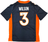 Denver Broncos Russell Wilson Autographed Blue Nike Limited Jersey Size L Fanatics Holo Stock #227956