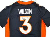 Denver Broncos Russell Wilson Autographed Blue Nike Limited Jersey Size L Fanatics Holo Stock #227956