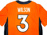 Denver Broncos Russell Wilson Autographed Orange Nike Limited Jersey Size L Fanatics Holo Stock #227957