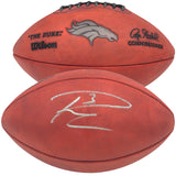 Russell Wilson Autographed Official NFL Leather Denver Broncos Logo Football Fanatics Holo Stock #227946