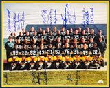 1966 Super Bowl I Champion Green Bay Packers Team Autographed Framed 16x20 Photo With 20 Signatures Including Bart Starr JSA #YY02722