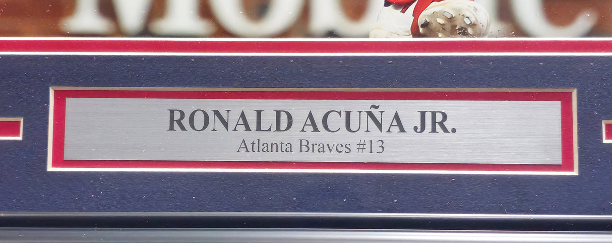 Ronald Acuna Jr. Autographed Framed 16x20 Photo Atlanta Braves Beckett BAS #Y10544