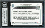 Julio Rodriguez Autographed 2022 Topps Chrome Update All Star Refractors Rookie Card #ACGC-26 Seattle Mariners Beckett BAS Stock #228021